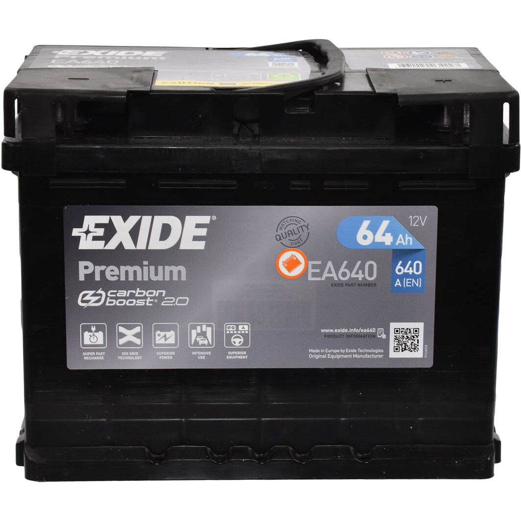 Аккумулятор Exide 6 CT-64-R Premium EA640 купить в Киеве