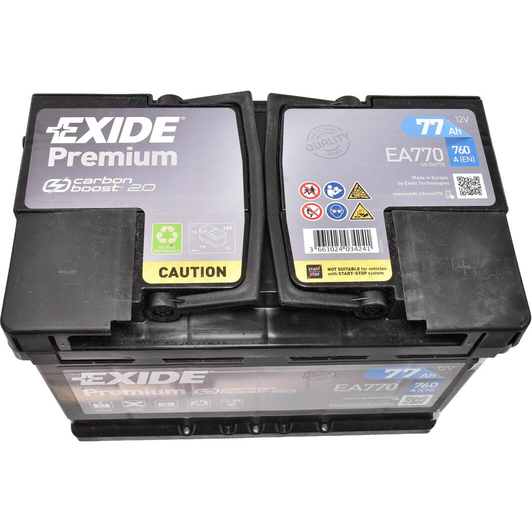 Аккумулятор Exide 6 CT-77-R Premium EA770 купить в Киеве